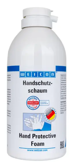Produktfoto 1 von WEICON Handschutzschaum | unsichtbarer Handschuh, dermatologisch getestet | 250 ml | weiß