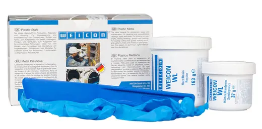 Produktfoto 1 von WEICON WL | keramisch gefüllte Epoxidharz-System für hohen Verschleißschutz | 0,2 kg