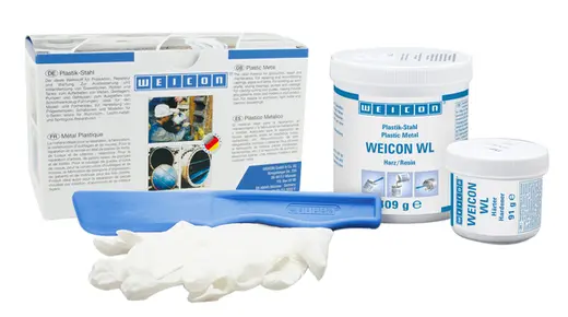 Produktfoto 1 von WEICON WL | keramisch gefüllte Epoxidharz-System für hohen Verschleißschutz | 0,5 kg