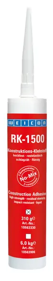 Produktfoto 1 von WEICON RK-1500 | Acrylat-Strukturklebstoff, flüssiger No-Mix Klebstoff | 0,31 kg | gelblich, transparent