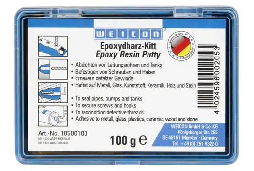 Produktfoto 1 von WEICON Epoxidharz-Kitt | knetbare Universal-Reparaturmasse | 100 g | grün