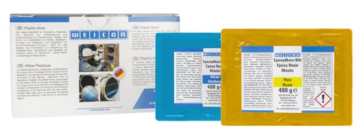 Produktfoto 1 von WEICON Epoxidharz-Kitt | knetbare Universal-Reparaturmasse | 0,8 kg | grün
