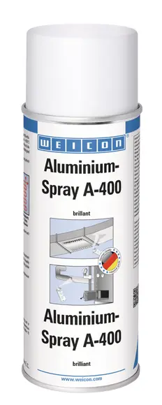 Produktfoto 1 von WEICON Aluminium-Spray A-400 brillant | hochwertiger Schutz gegen Rost und Korrosion | 400 ml