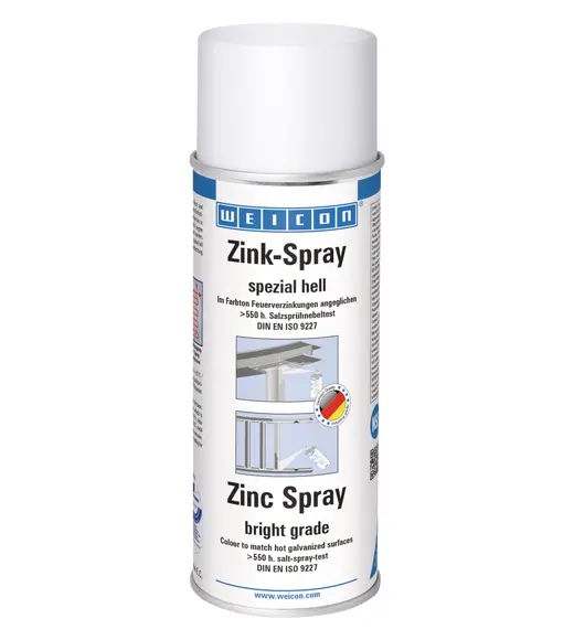 Produktfoto 1 von WEICON Zink-Spray spezial hell | kathodischer Korrosionsschutz mit Zulassung für den Lebensmittelbereich | 400 ml