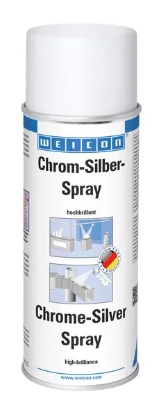 Produktfoto 1 von WEICON Chrom-Silber-Spray | hochbrillante Oberflächenbeschichtung | 400 ml