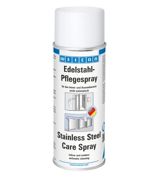 Produktfoto 1 von WEICON Edelstahlpflege-Spray | Reinigungs-, Schutz- und Pflegeöl für Edelstahl | 400 ml