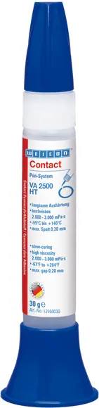 Produktfoto 1 von WEICON VA 2500 HT Cyanacrylat-Klebstoff | hochviskoser Sekundenkleber, hochtemperaturbständig bis 140°C | 30 g