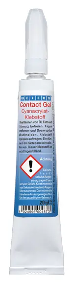 WEICON Contact GEL | pastöser Sekundenkleber für poröse Oberflächen | 20 g