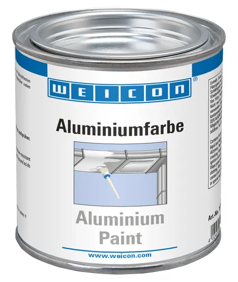 Produktfoto 1 von WEICON Aluminiumfarbe | Korrosionsschutz aus Aluminiumpigmentbeschichtung | 375 ml