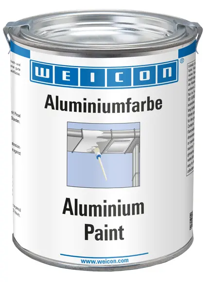 Produktfoto 1 von WEICON Aluminiumfarbe | Korrosionsschutz aus Aluminiumpigmentbeschichtung | 750 ml