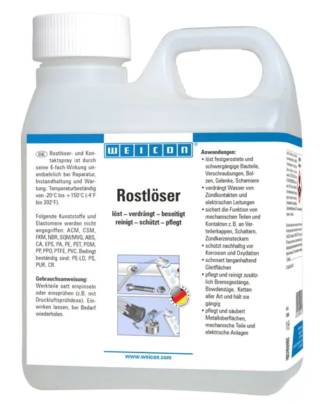 Produktfoto 1 von WEICON Rostlöser | Kriech- und Pflegeöl mit 6-fach Wirkung | 1 L | beige