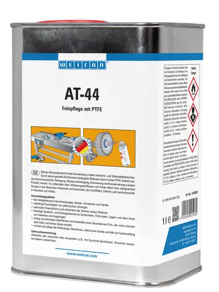 Produktfoto 1 von WEICON AT-44 | silikonfreies Multifunktionsspray mit PTFE | 1 L | gelblich