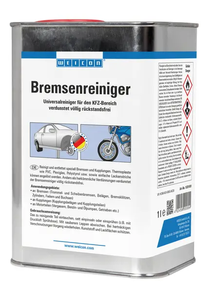 Produktfoto 1 von WEICON Bremsenreiniger | Universalreiniger für KFZ-Bereich | 1 L | farblos, transparent