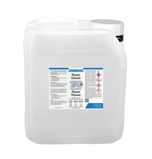 Produktfoto 1 von WEICON Plastic Cleaner | Reiniger für Kunststoff, Gummi und pulverbeschichtete Materialien | 5 L | transparent