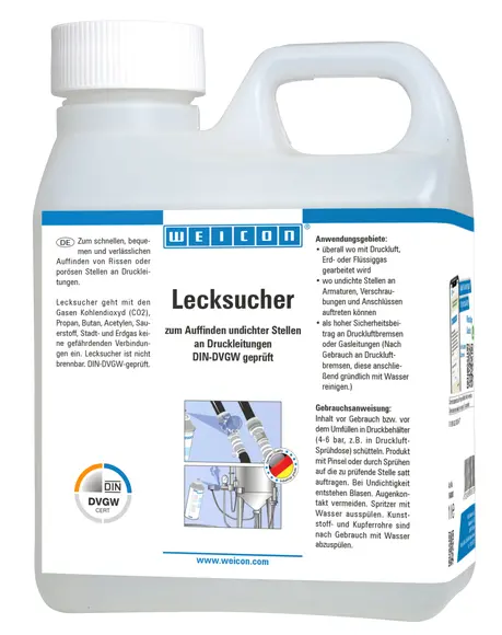Produktfoto 1 von WEICON Lecksucher | zum Auffinden von Rissen an Druckleitungen | 1 L | weiß, milchig