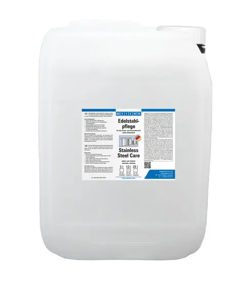 Produktfoto 1 von WEICON Edelstahlpflege | Reinigungs-, Schutz- und Pflegeöl für Edelstahl | 10 L | farblos, transparent