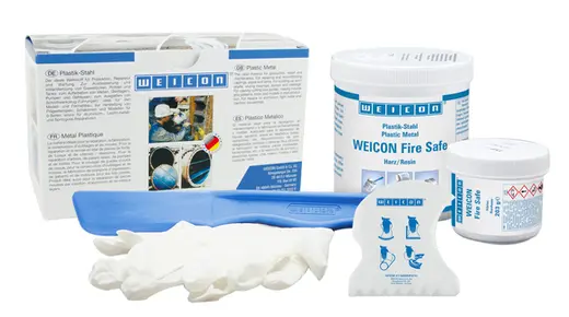 Produktfoto 1 von WEICON Fire Safe | 2K Klebstoffsystem mit brandhemmenden Eigenschaften | 0,5 kg | weiß