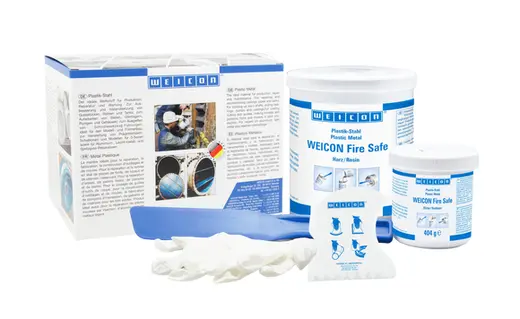 Produktfoto 1 von WEICON Fire Safe | 2K Klebstoffsystem mit brandhemmenden Eigenschaften | 1 kg | weiß