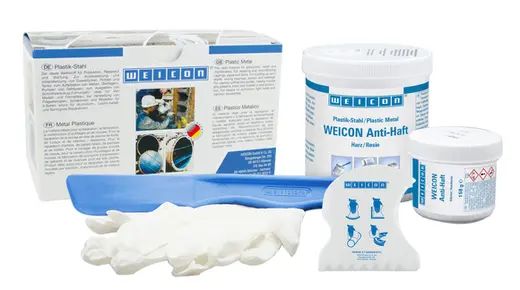 Produktfoto 1 von WEICON Anti-Haft | sprühbares Epoxidharz-System für Verschleißschutz mit Antihafteigenschaft | 0,5 kg | grau