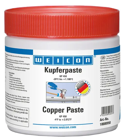 Produktfoto 1 von WEICON Kupferpaste | Schmier- und Trennmittelpaste auf Kupferbasis | 0,45 kg | kupfer