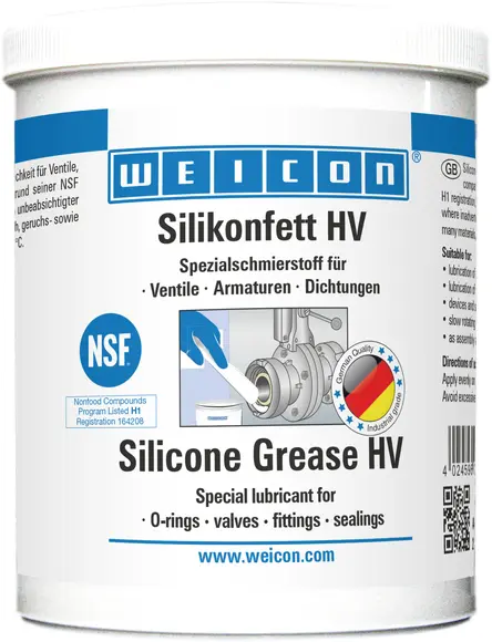 Produktfoto 1 von WEICON Silikonfett HV | lebensmittelechtes Schmierfett | 450 g | transluzent