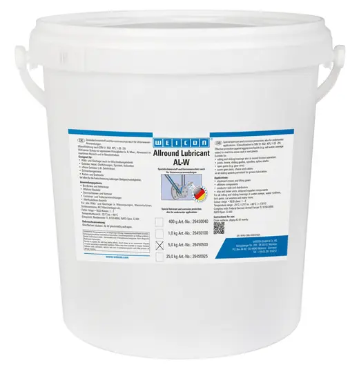 Produktfoto 1 von WEICON AL-W Hochleistungsfett | Spezialschmierstoff auch für Unterwasser | 5 kg | beige
