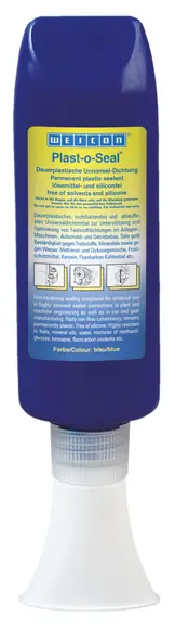 Produktfoto 1 von WEICON Plast-o-Seal® | dauerplastische Universaldichtung | 90 g | blau (fluoreszierend)