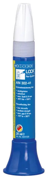 Produktfoto 1 von WEICONLOCK® AN 302-41 Schraubensicherung | mittelfest, niedrigviskos | 20 ml | blau