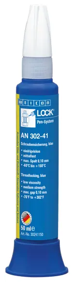 Produktfoto 1 von WEICONLOCK® AN 302-41 Schraubensicherung | mittelfest, niedrigviskos | 50 ml | blau