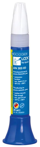 Produktfoto 1 von WEICONLOCK® AN 302-60 Schraubensicherung | für passive Werkstoffe, hochfest | 20 ml | grün