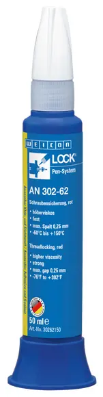 Produktfoto 1 von WEICONLOCK® AN 302-62 Schraubensicherung | fest, höherviskos | 50 ml | rot