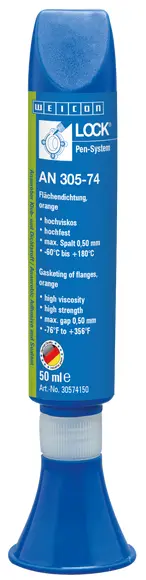 Produktfoto 1 von WEICONLOCK® AN 305-74 Flächendichtung | zum Abdichten von Flanschen, hochfest, hochviskos | 50 ml | orange