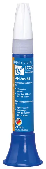 Produktfoto 1 von WEICONLOCK® AN 305-86 Rohrdichtung | extra stark, hochfest, höherviskos | 20 ml | rot