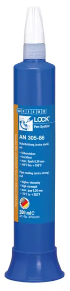 Produktfoto 1 von WEICONLOCK® AN 305-86 Rohrdichtung | extra stark, hochfest, höherviskos | 200 ml | rot