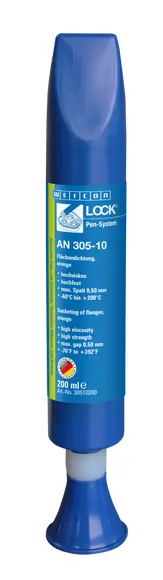 Produktfoto 1 von WEICONLOCK® AN 305-10 Flächendichtung | zum Abdichten von Flanschen, hochfest, hochviskos, BAM geprüft | 200 ml | orange