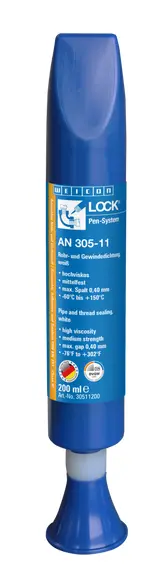 Produktfoto 1 von WEICONLOCK® AN 305-11 Rohr- und Gewindedichtung | mittelfest, mit Trinkwasserzulassung | 200 ml | weiß