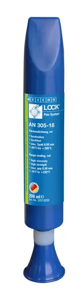 Produktfoto 1 von WEICONLOCK® AN 305-18 Flächendichtung | für große Spaltüberbrückung, hochfest, hochviskos | 200 ml | rot