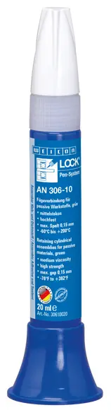 Produktfoto 1 von WEICONLOCK® AN 306-10 Fügeverbindung | für passive Werkstoffe, hochfest, mit Trinkwasserzulassung | 20 ml | grün
