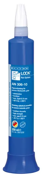 Produktfoto 1 von WEICONLOCK® AN 306-10 Fügeverbindung | für passive Werkstoffe, hochfest, mit Trinkwasserzulassung | 200 ml | grün