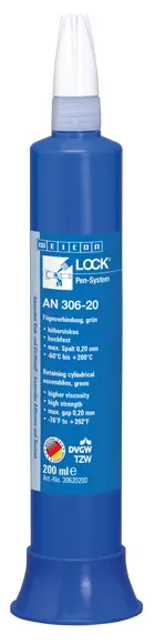 Produktfoto 1 von WEICONLOCK® AN 306-20 Fügeverbindung | hochfest, hochtemperaturbeständig, mit Trinkwasserzulassung | 200 ml | grün
