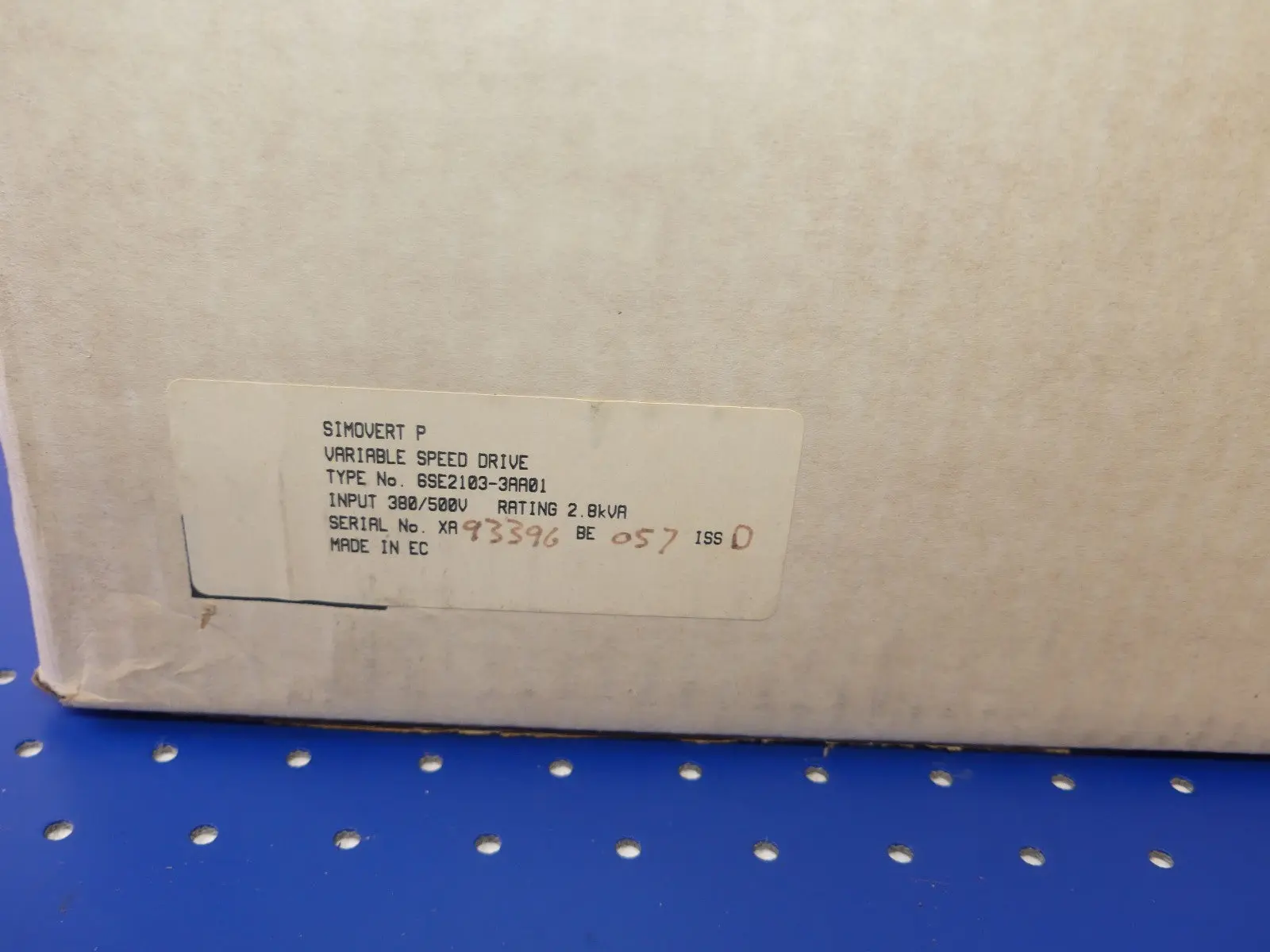 Produktfoto 1 von SIEMENS 6SE2103-3AA01 NEU