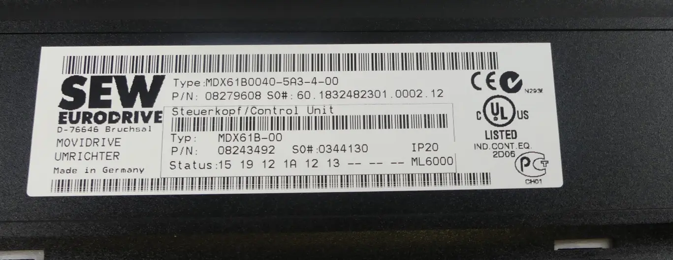 Produktfoto 1 von SEW EURODRIVE MDX61B0040-5A3-4-00