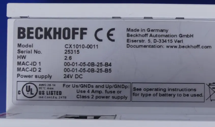 Produktfoto 1 von Beckhoff CX1010-011 - CX1010-N000
