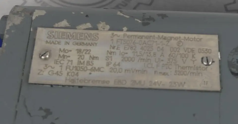 Produktfoto 1 von SIEMENS 1FT5076-0AC71-1-Z