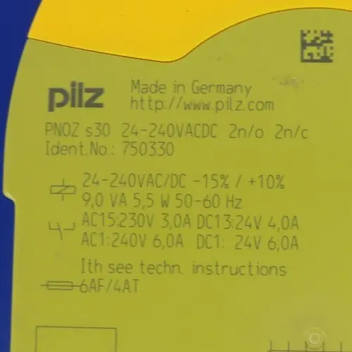 Produktfoto 1 von Pilz PNOZ s30 24-240VACDC 2n/0 2n/c 750330