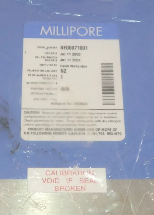 Produktfoto 1 von MILLIPORE FM362-4S VITON 100 SIPM N2 NEU