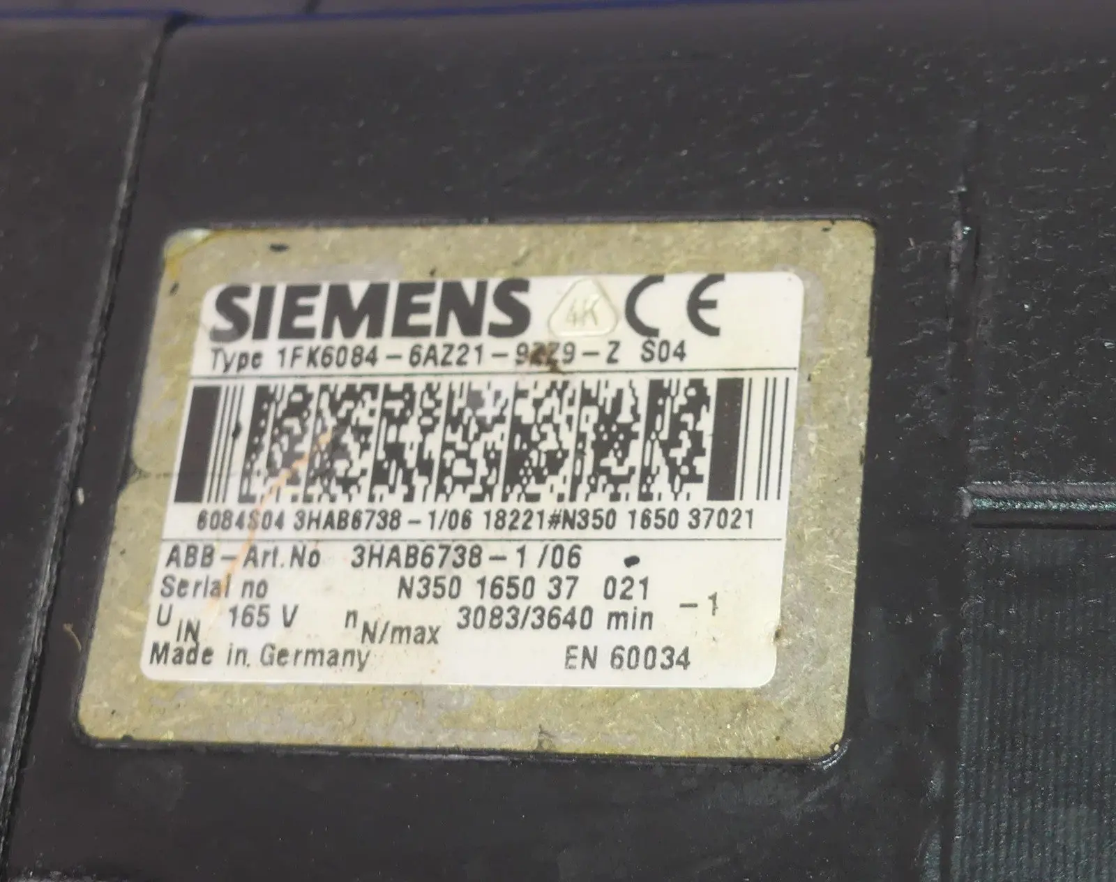 Produktfoto 1 von SIEMENS 1FK6084-6AZ21-9ZZ9-Z