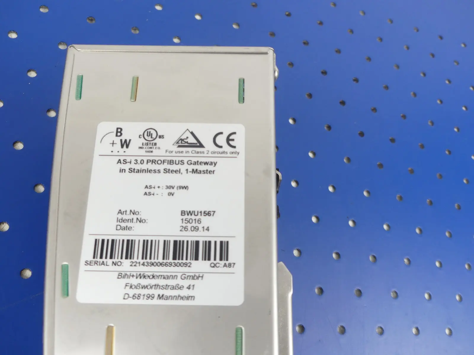 Produktfoto 1 von BIHL+WIEDEMANN AS-I 3.0 PROFIBUS GATEWAY BWU1567