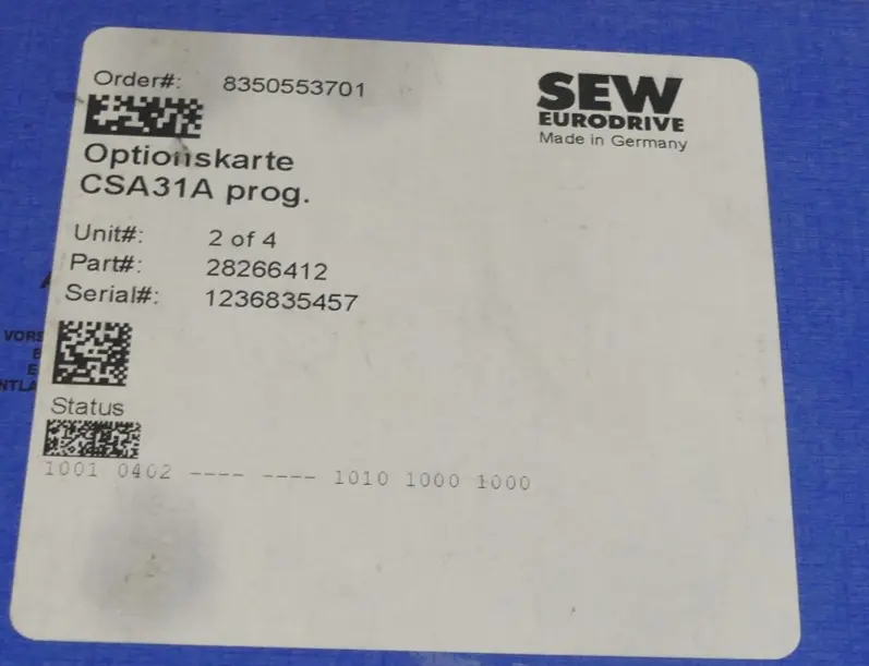 Produktfoto 1 von SEW EURODRIVE CSB31A NEU