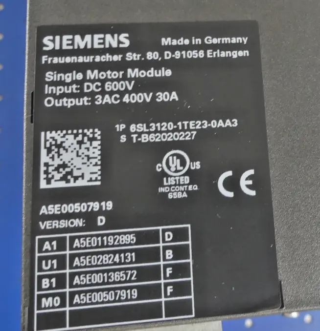 Produktfoto 1 von SIEMENS 6SL3120-1TE23-0AA3